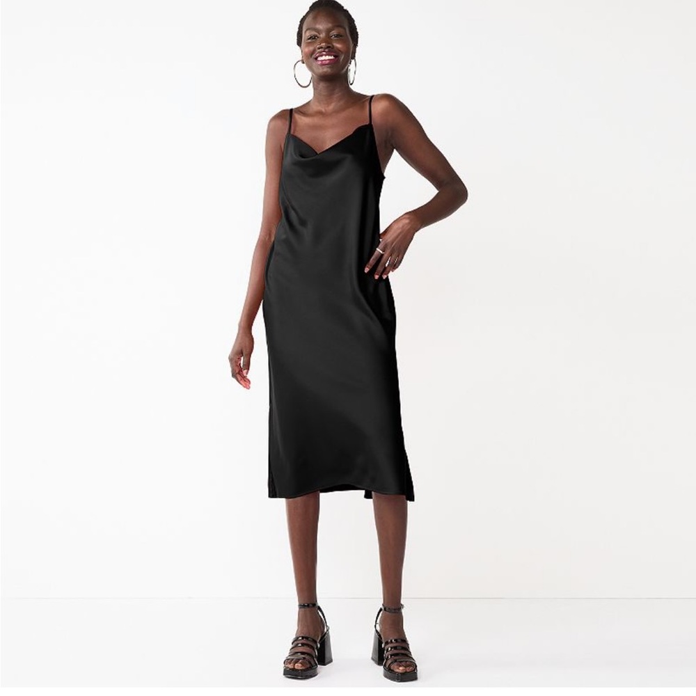Nine West Women's Spaghetti Strap BIAS Cut Slip Dress